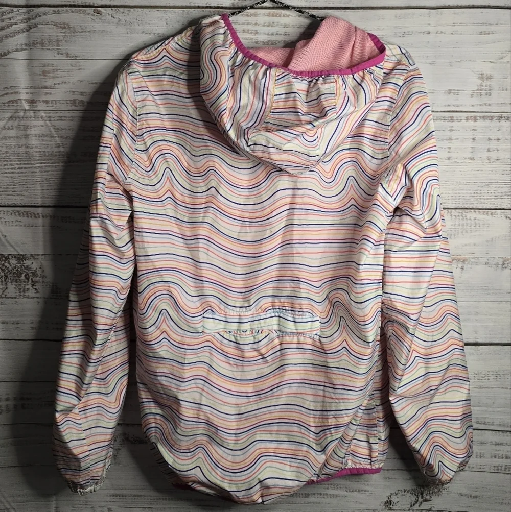 Lands End Multicolor Girls‎ Size XxL Packable Hooded Rain Jacket - Picture 3 of 6